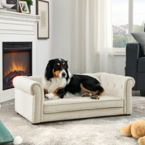 Cama Elegante Rectangular para Perros de Tamaño Mediano y Grande