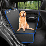 Funda de asiento de coche para perros con malla para transportar mascotas, hamaca protectora de seguridad, alfombrilla para asiento trasero de coche con cremallera y bolsillo para viajes