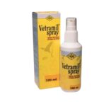 Vetramil Spray 100ml es ideal para tratar cortes y rasguños en perros, gatos y caballos. Con propiedades antibacterianas y antiinflamatorias, facilita la curación y previene infecciones.