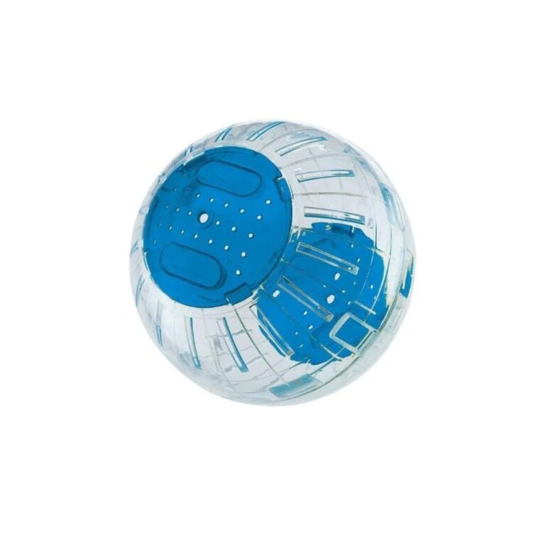 Bola de ejercicio Ferplast para roedores de 12 cm. Fabricada en plástico resistente, ideal para mantener a tu mascota activa y segura dentro de casa.