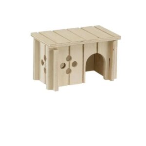 Ofrece a tu hámster un refugio natural con la casa de madera Ferplast SIN 4641. Compacta, segura y acogedora, perfecta para descanso y privacidad.