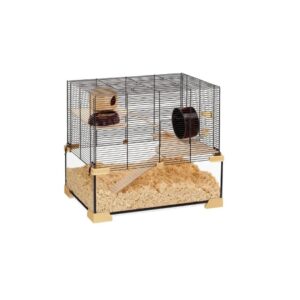 La Ferplast Karat 60 es una jaula de vidrio para hámsters y ratones con tres niveles, excelente ventilación, y diseño moderno. Fácil de limpiar y perfecta para mantener activo a tu roedor.