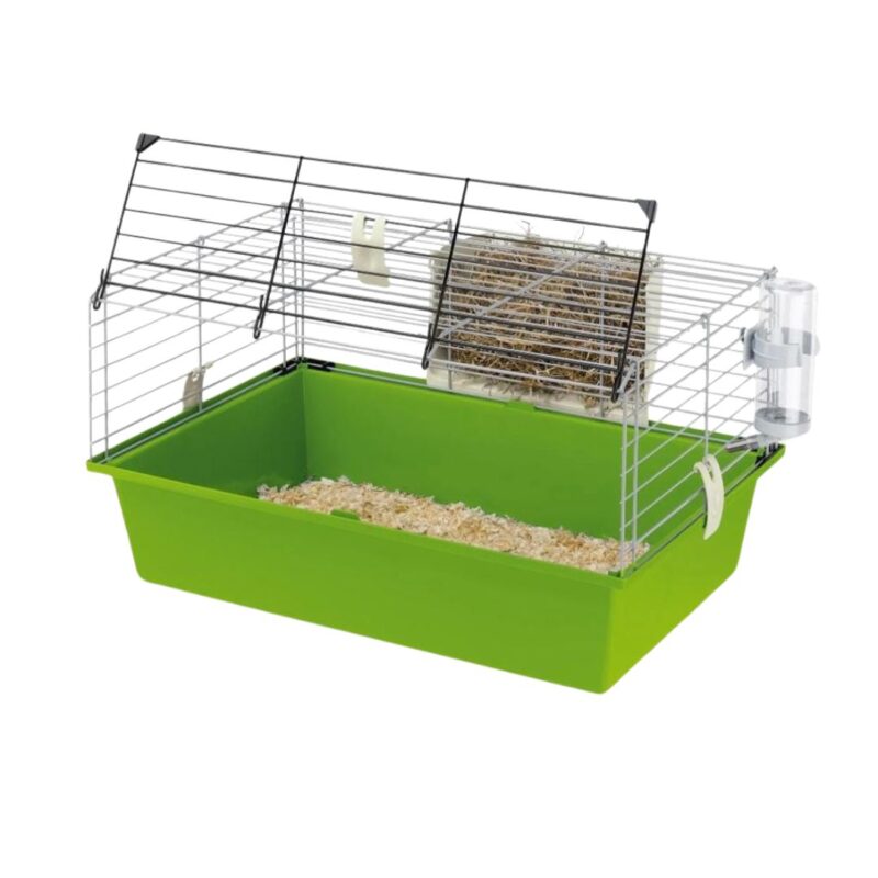 La jaula Cavie 60 de Ferplast es ideal para roedores pequeños. Diseño compacto y seguro, con estructura acrílica fácil de limpiar y transportar.