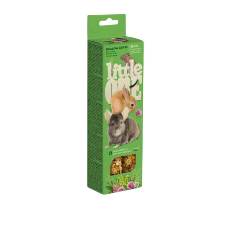 LITTLEONE Stick Pradera, snack para cobayas, snack para conejos, snack para chinchillas, alimento natural, desgaste dental, digestión saludable, hierbas y semillas, dieta equilibrada, productos LITTLEONE, cuidado de mascotas, snacks para roedores