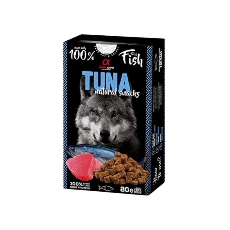 Compra NATURAL SNACK - ATÚN 6x80g, un alimento complementario para perros rico en proteínas, con pollo, pavo y atún. Sin aditivos artificiales, ideal para premiar de forma saludable.