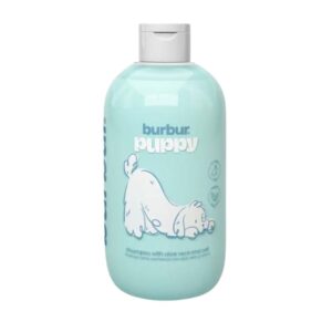 Champú Burbur Puppy 400 ml para cachorros, con aloe vera ecológico, avena y provitamina B5. Hidrata, protege y fortalece el pelaje desde los primeros baños. Ideal para pieles sensibles.