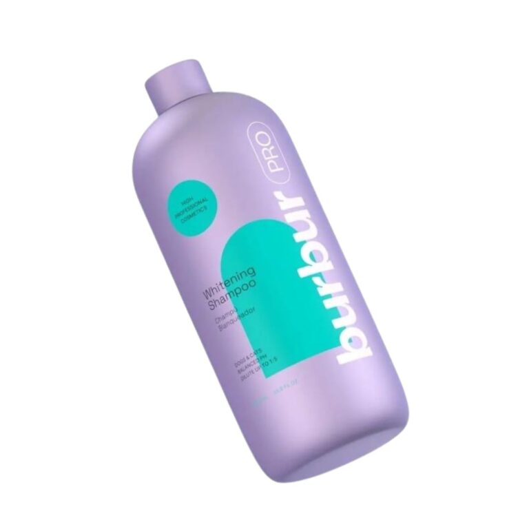 Burbur Pro Champú Blanqueador 1000 ml para perros con pelaje blanco. Fórmula vegana con lavanda, romero y violeta. Sin siliconas ni colorantes. Realza el brillo natural y neutraliza el tono amarillento.