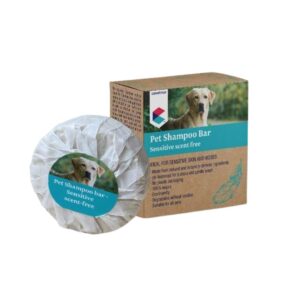 Champú sólido sin olor Covetrus: ideal para mascotas sensibles. Vegano, ecológico y libre de plásticos. Limpieza natural para perros, gatos y caballos, sin fragancias ni químicos.
