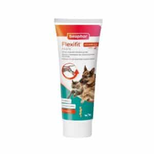 Beaphar Flexifit Pasta es un suplemento antiinflamatorio para perros y gatos que ayuda a reducir el dolor articular y frena la osteoartritis. Fórmula con omega 3, glucosamina y vitamina E.