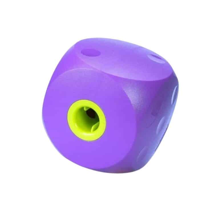 Estimula la mente de tu perro con el Buster Food Cube Lila de Kruuse. Dispensador de comida o premios para perros medianos y grandes. Tamaño 12 cm, color llamativo y diseño resistente. ¡Diversión y salud garantizadas!