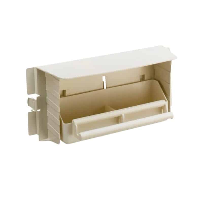 Comedero giratorio Ferplast Brava 28x10x13 cm, ideal para pájaros. Recarga externa sin abrir la jaula. Práctico, higiénico y fácil de usar.