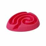 Plato interactivo para perros ansiosos. Comedero DogMaze rosa de 26x21 cm que reduce la velocidad al comer y estimula mentalmente. Ideal para prevenir la obesidad y atragantamientos.