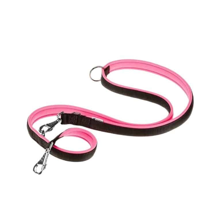 Correa de entrenamiento Ferplast Ergofluo GA20 200 en rosa vibrante. Ajustable hasta 2 metros, con agarre ergonómico y materiales resistentes. Ideal para paseos y adiestramiento.
