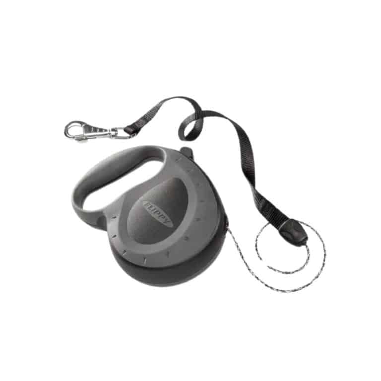 Correa retráctil con cordón Ferplast Flippy Controller Large en color negro. Control y comodidad para paseos seguros con perros grandes. Diseño resistente y elegante.