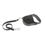Compra la correa extensible Ferplast Flippy Clásico Large Negra para perros grandes. Con mecanismo de bloqueo, mango ergonómico y cinta resistente para paseos seguros.