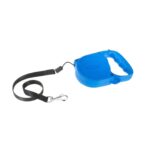 Compra la correa retráctil Ferplast Flippy One Tape L azul para perros grandes. 5 metros de cinta, control ergonómico y porta bolsas integrado. Ideal hasta 50 kg.