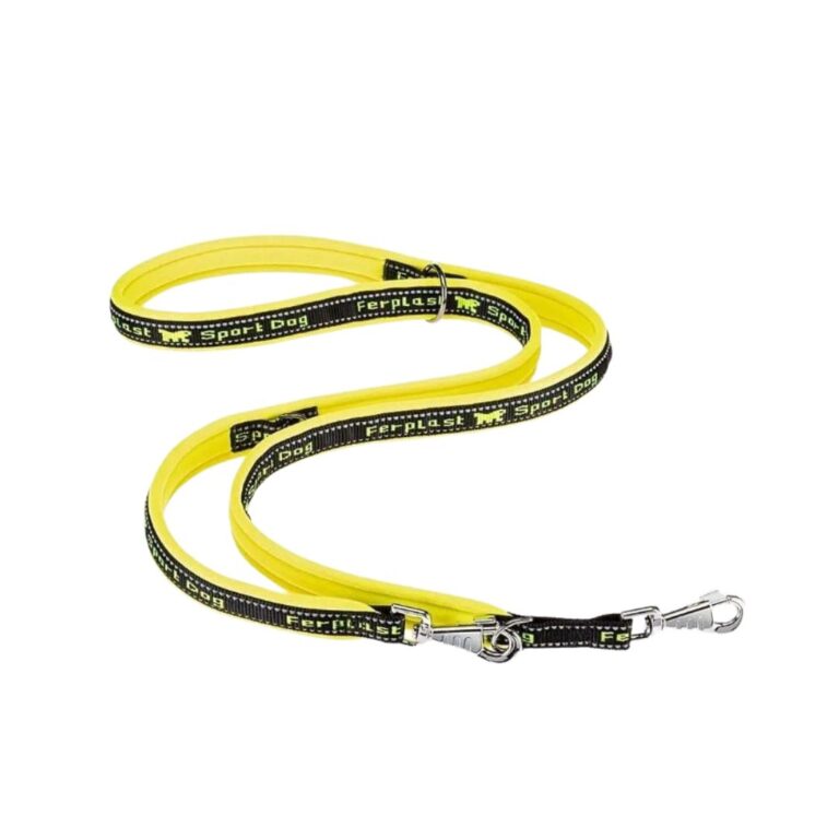 Descubre la correa Ferplast Sport Dog GA15-200 Amarilla, ideal para perros grandes. Ajustable hasta 200 cm, cómoda, resistente y reflectante para paseos seguros y con estilo.