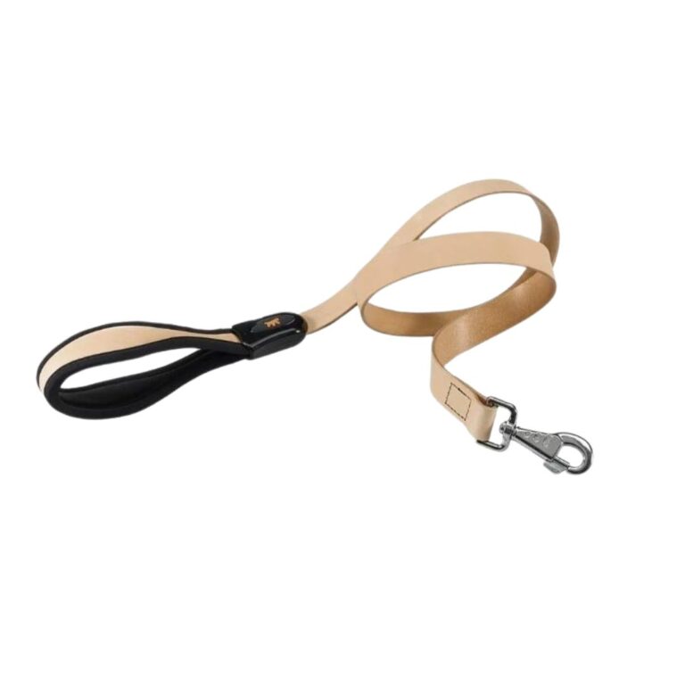 Correa de cuero natural Ferplast Giotto G25/120 con empuñadura ergonómica. Seguridad, comodidad y estilo clásico para paseos inolvidables con tu perro.