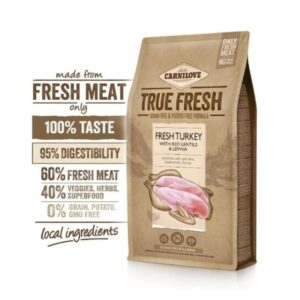 Compra CARNILOVE Canine Adult True Fresh Pescado 4KG, alimento natural sin cereales con pescado fresco para perros adultos. Nutrición completa y saludable.