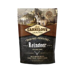 Compra Carnilove Canine Adult Reno 1,5Kg, alimento sin cereales con carne de reno para perros adultos. Nutrición natural que fortalece el sistema inmunológico y promueve bienestar.