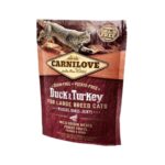 Compra Carnilove Feline Adult Large Pato & Pavo 400 g, pienso natural para gatos grandes sin cereales. Alimenta a tu gato con proteínas de alta calidad.