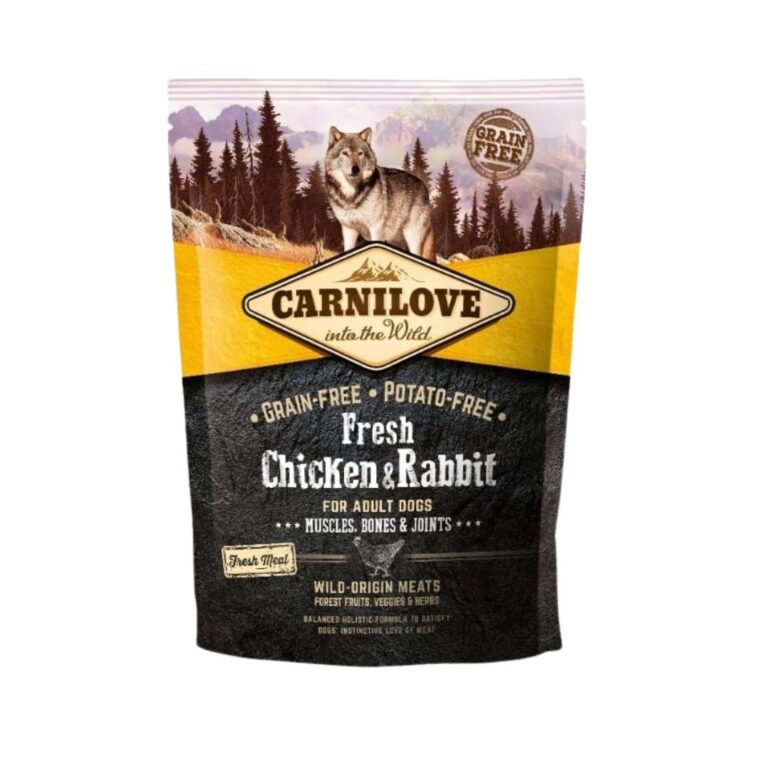 Compra Carnilove Joints 1,5 kg – pienso con pollo y conejo para perros adultos. Ideal para articulaciones sanas. Sin cereales, con glucosamina y condroitina.
