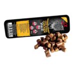 Snack complementario Alpha Spirit de ave de corral para gatos, con pollo, pescado fresco y taurina. Libre de cereales, ideal como premio saludable.