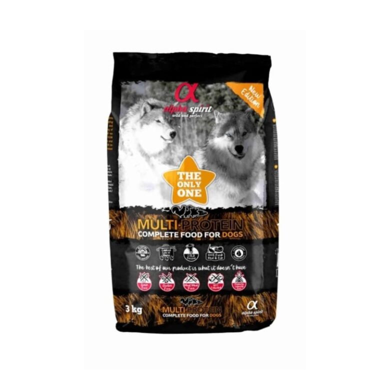 The Only One Multiprotein 3kg es un alimento completo para perros elaborado con carne y pescado frescos, sin cereales ni gluten. Nutrición artesanal, natural y equilibrada para perros activos y saludables.