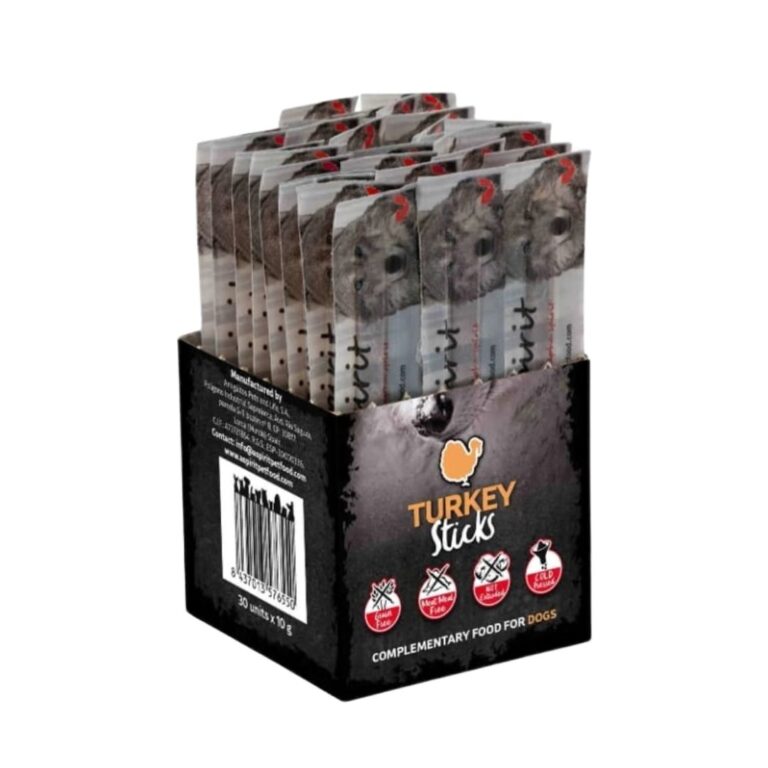 Compra Alpha Spirit Barritas de Pavo 30Uds para perros. Snack saludable con 85% carne y pescado frescos, sin gluten ni cereales. Ideal para todas las razas y edades.