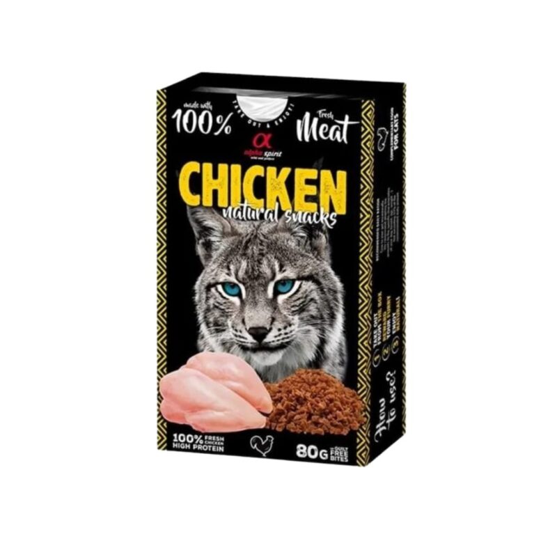 Consiente a tu gato con Natural Snack Cats - Pollo 6x80g. Snack natural alto en proteína, con pollo e hígado, ideal como premio saludable y sabroso. ¡Pack económico!
