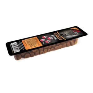 Descubre los snacks de pavo ALPHA SPIRIT para gatos. Hechos con carne fresca, taurina y sin cereales. Presentación de 16 sobres de 35g. Nutrición natural para gatos de todas las edades.