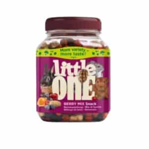 Alimento complementario 100 % natural con bayas secas como serbal, arándano y cerezas. Little One Berry Mix 180 g mejora la digestión y fortalece el sistema inmunológico de tu mascota.