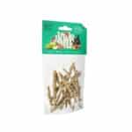 Ramas con kiwi y manzana para roedores y conejos. Snack natural que favorece la digestión, el sistema inmune y el desgaste dental. Delicioso y saludable. Formato 6x35g.