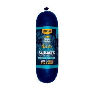La Salchicha Primal Nordic Sealand es un alimento completo húmedo para perros adultos, con 90% de proteínas animales, aceite de pescado, vitaminas y minerales esenciales.