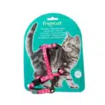 Compra el Freecat Kit Arnés + Correa para gatos rosa, con diseño ergonómico y materiales duraderos que brindan seguridad y estilo para paseos cómodos y controlados.