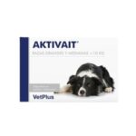 Mejora la función cerebral de tu perro senior con Aktivait Razas Grandes. Suplemento con antioxidantes para apoyar la salud del sistema nervioso en perros mayores. Presentación de 60 comprimidos.