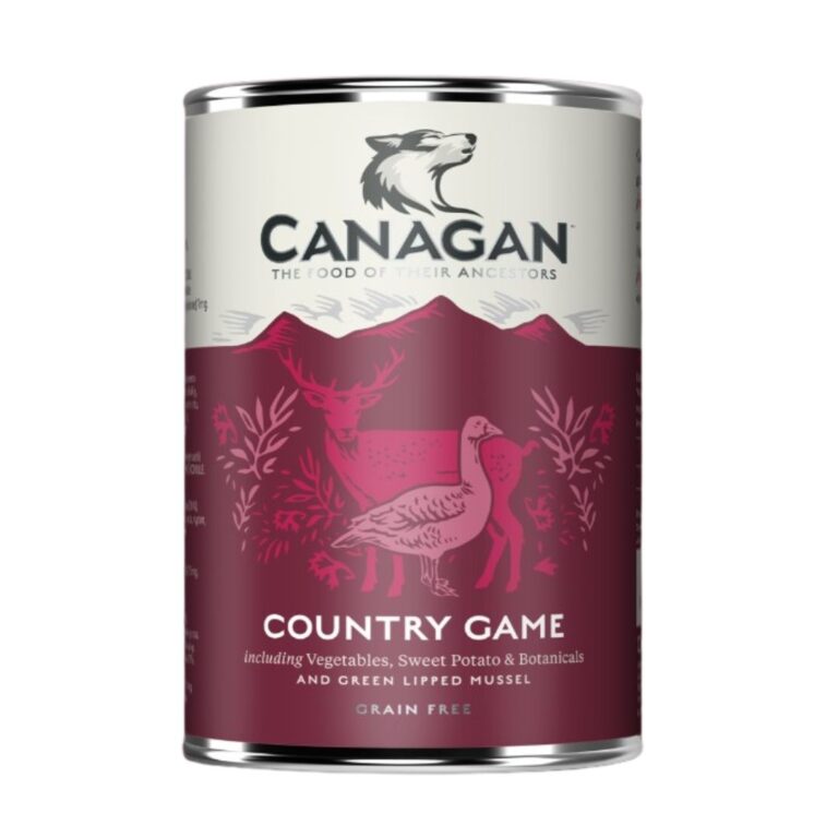 Comida húmeda para perros con carnes de caza. Receta natural y equilibrada, ideal como comida completa o combinada. Lata de 400 g con envase 100% reciclable.