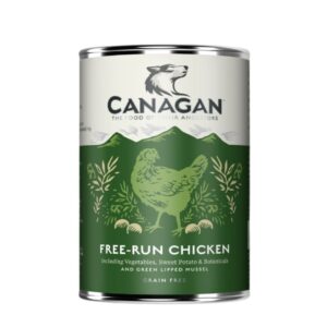 Comida húmeda natural para perros con pollo campero. Alimento completo, sin cereales, ideal como comida principal, combinada o premio. Envase 100% reciclable.