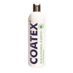 Coatex Champú Aloe y Avena Vetplus 500 ml para perros y gatos. Fórmula hipoalergénica con pH equilibrado, ideal para uso frecuente en pieles sensibles.