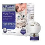Feliway Optimum Difusor con recambio de 48 ml contiene feromonas mejoradas que reducen el estrés, marcaje con orina, rascado y conflictos entre gatos. Más armonía, menos tensión.