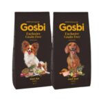 Descubre las nuevas recetas Gosbi Grain Free Adult Duck y Fish Mini (2 kg), croqueta mini de 8 mm, sin cereales, con ingredientes naturales y fórmula ProVital. Ideal para perros pequeños exigentes.