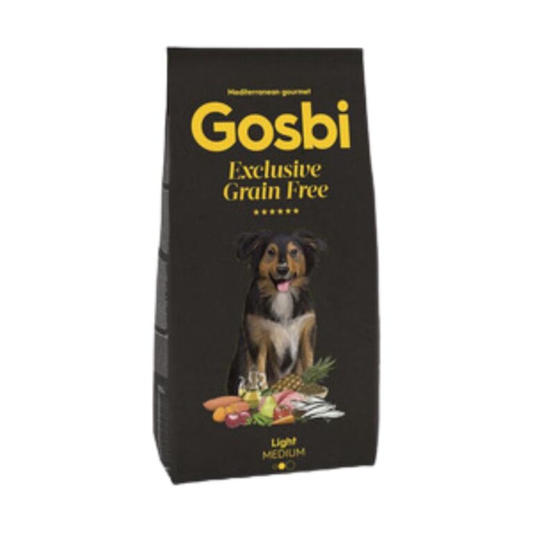 Gosbi Grain Free Light Medium 3 kg es un pienso natural y sin cereales para perros medianos con sobrepeso o baja actividad. Con fibra, proteínas magras y ProVital para digestión saludable.