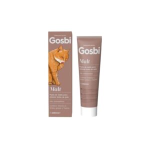 Gosbi Malta 50 g es una pasta para gatos que previene y elimina bolas de pelo. Con fórmula natural y alta palatabilidad, cuida la salud digestiva de tu gato de forma segura.