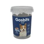 Gosbits Pescado 300 g es un snack natural para perros con 70% de salmón fresco. Textura semihúmeda, sin cereales y monoproteico. Ideal como premio saludable y sabroso.