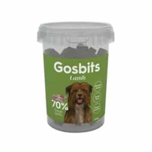 Gosbits Cordero 300 g es un snack natural para perros con 70% de cordero fresco. Monoproteico, sin cereales y fácil de digerir. Ideal como premio saludable y sabroso.