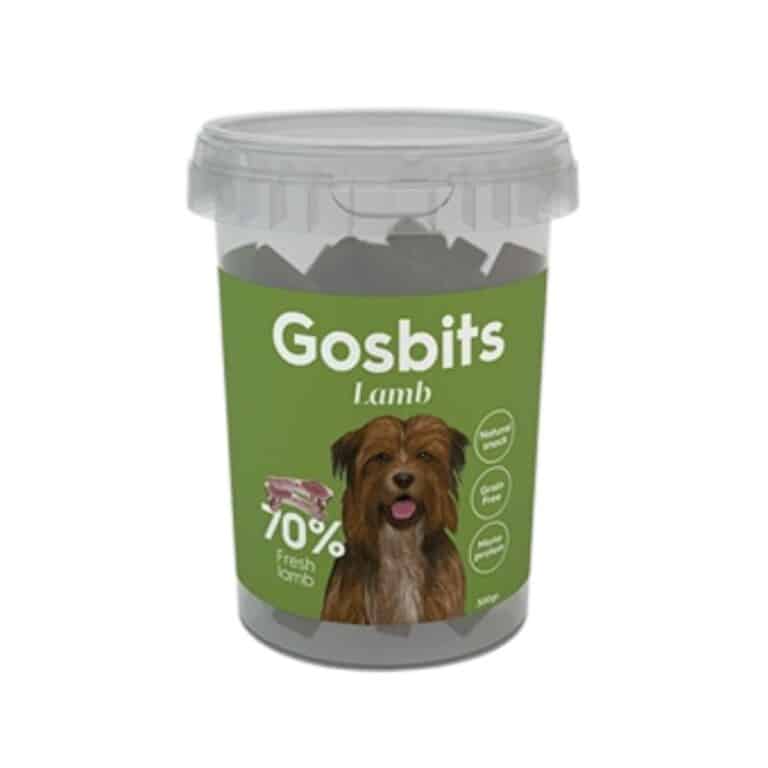 Gosbits Cordero 300 g es un snack natural para perros con 70% de cordero fresco. Monoproteico, sin cereales y fácil de digerir. Ideal como premio saludable y sabroso.