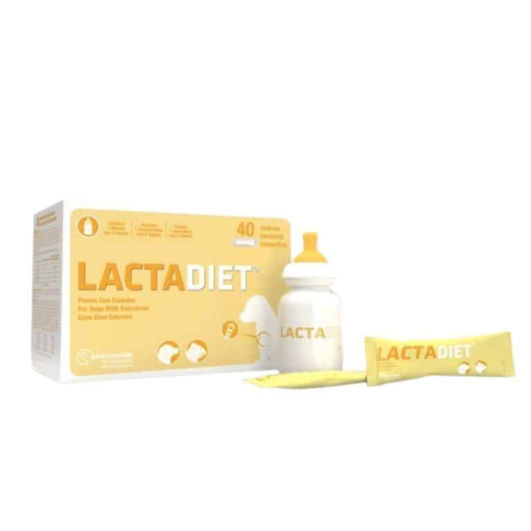 Compra Lactadiet Perros: leche maternizada con calostro y Omega 3. Contiene 40 sobres de 7,5 g y biberón incluido. Ideal para cachorros, conejos y roedores recién nacidos o sin madre.
