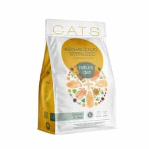 Compra Natura Diet Cat Sterilized Chicken 400 Gr, alimento natural para gatos esterilizados. Bajo en calorías, alto en digestibilidad y con ingredientes funcionales para su bienestar integral.