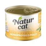 Comida húmeda Naturcat Pollo 200 g para gatos adultos. Ingredientes naturales, carne fresca sin conservantes ni colorantes. Alta digestibilidad y excelente sabor.