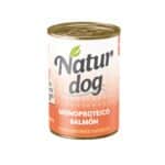 NaturDog Salmón 400 g es una comida húmeda monoproteica para perros. Elaborada con salmón y sin cereales, es ideal para perros con alergias o sensibilidad digestiva.